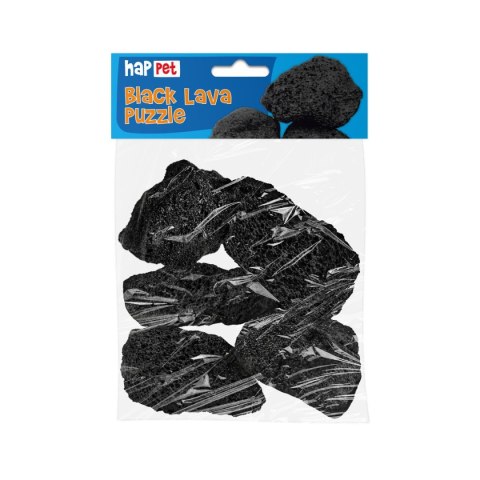 Lawa czarna do akwarium puzzle 0.5 kg Happet Lawa czarna do akwarium puzzle 0.5 kg Happet