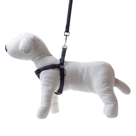 Smycz+szelki Soft Style Happet czarne odblask M 1.5cm Smycz+szelki Soft Style Happet czarne odblask M 1.5cm