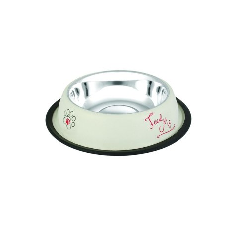 Miska Happet MM85 biała wzór łapki 25cm/0.9l Miska Happet MM85 biała wzór łapki 25cm/0.9l