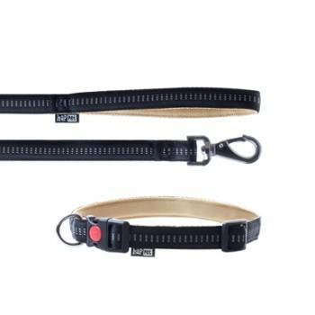 Smycz+obroża Soft Style Happet czarna S 1.0 cm Smycz+obroża Soft Style Happet czarna S 1.0 cm