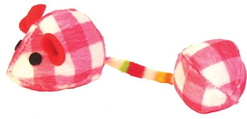 Zabawka myszka z piłką na ogonie Happet K066 16cm Zabawka myszka z piłką na ogonie Happet K066 16cm