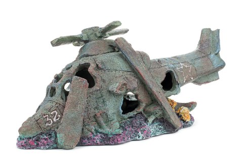 Ozdoba akwariowa Happet R045 helikopter wrak 29 cm Ozdoba akwariowa Happet R045 helikopter wrak 29 cm