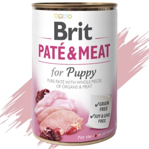 KARMA DLA PSA KURCZAK Z INDYKIEM DLA SZCZENIĄT BRIT PATE & MEAT PUPPY 400 G KARMA DLA PSA KURCZAK Z INDYKIEM DLA SZCZENIĄT BRIT PATE & MEAT PUPPY 400 G