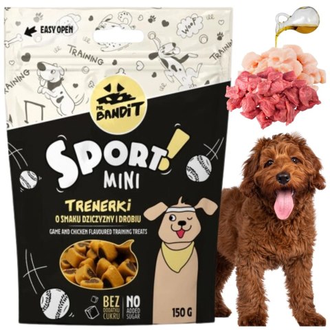 Mr. Bandit SPORT MINI Trenerki o smaku dziczyzny i drobiu 150g Mr. Bandit SPORT MINI Trenerki o smaku dziczyzny i drobiu 150g
