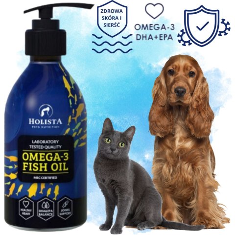 OLEJ OMEGA 3 HOLISTA FISH OIL100 ML DLA PSA I KOTA NATURALNE OLEJE Z RYB