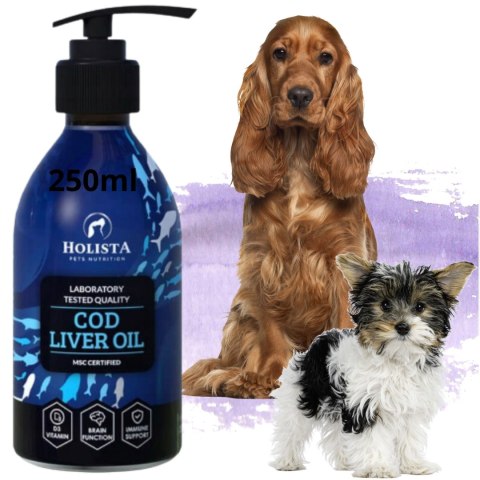 OLEJ Z DORSZA HOLISTA COD LIVER OIL 250 ML NATURALNE OLEJE DLA PSA I KOTA OLEJ Z DORSZA HOLISTA COD LIVER OIL 250 ML NATURALNE OLEJE DLA PSA I KOTA