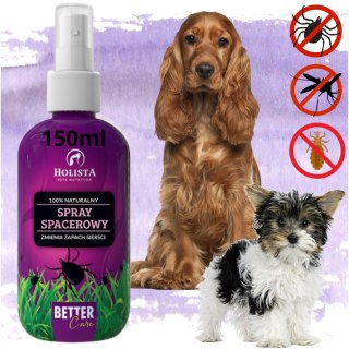 SPRAY NA KLESZCZE I KOMARY DLA PSA I KOTA ODSTRASZA SPACEROWY 150ML HOLISTA