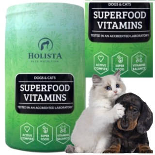 WITAMINY DLA PSA HOLISTA SUPERFOOD VITAMINS ADULT 200G SUPLEMENTACJA PSÓW