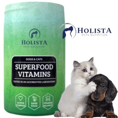 WITAMINY DLA PSA HOLISTA SUPERFOOD VITAMINS ADULT 200G SUPLEMENTACJA PSÓW WITAMINY DLA PSA HOLISTA SUPERFOOD VITAMINS ADULT 200G SUPLEMENTACJA PSÓW