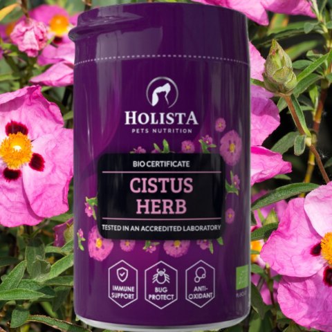 WITAMINY DLA PSA I KOTA HOLISTA BIO CISTUS HERB 100 G CZYSTEK NA KLESZCZE WITAMINY DLA PSA I KOTA HOLISTA BIO CISTUS HERB 100 G CZYSTEK NA KLESZCZE