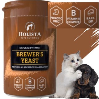 WITAMINY DLA PSA I KOTA HOLISTA BREWERS'S YEARST 200 G DROŻDŻE BROWARNICZE