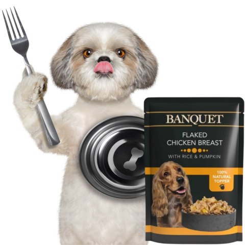 MOKRA KARMA DLA PSA BANQUET PRZYSMAK MACED KURCZAK Z RYŻEM I DYNIĄ 100G MOKRA KARMA DLA PSA BANQUET PRZYSMAK MACED KURCZAK Z RYŻEM I DYNIĄ 100G