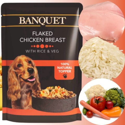 MOKRA KARMA DLA PSA BANQUET PRZYSMAK MACED KURCZAK Z RYŻEM I WARZYWAMI 100G MOKRA KARMA DLA PSA BANQUET PRZYSMAK MACED KURCZAK Z RYŻEM I WARZYWAMI 100G