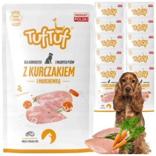 10 x TUF TUF Saszetka 100g mielonka kurczak marchewka