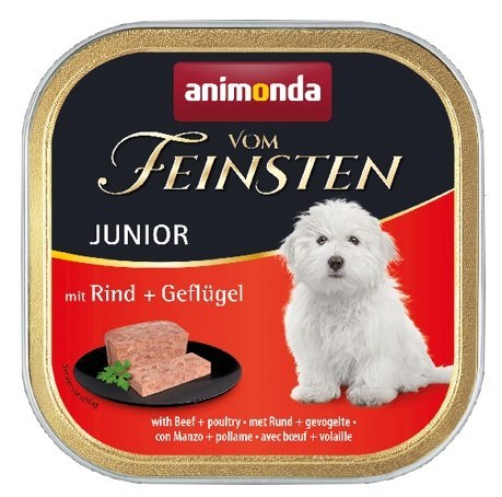 Animonda vom Feinsten Dog Junior Wołowina i Drób 150g Animonda vom Feinsten Dog Junior Wołowina i Drób 150g