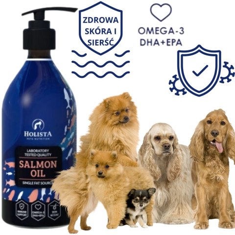 OLEJ DLA PSA HOLISTA SALMON OIL 500 ML SUPLEMENTY WITAMINY NATURALNE OLEJE OLEJ DLA PSA HOLISTA SALMON OIL 500 ML SUPLEMENTY WITAMINY NATURALNE OLEJE