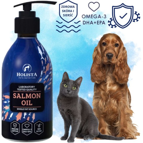 OLEJ Z ŁOSOSIA HOLISTA SALMON OIL 100 ML NATURALNE OLEJE DLA PSA I KOTA OLEJ Z ŁOSOSIA HOLISTA SALMON OIL 100 ML NATURALNE OLEJE DLA PSA I KOTA