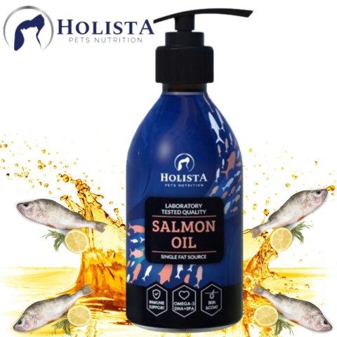 OLEJ Z ŁOSOSIA HOLISTA SALMON OIL 100 ML NATURALNE OLEJE DLA PSA I KOTA OLEJ Z ŁOSOSIA HOLISTA SALMON OIL 100 ML NATURALNE OLEJE DLA PSA I KOTA