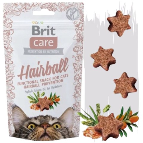 BRIT CARE CAT SNACK HAIRBALL PRZYSMAK SMACZKI DLA KOTA NA ODKŁACZANIE 50G BRIT CARE CAT SNACK HAIRBALL PRZYSMAK SMACZKI DLA KOTA NA ODKŁACZANIE 50G