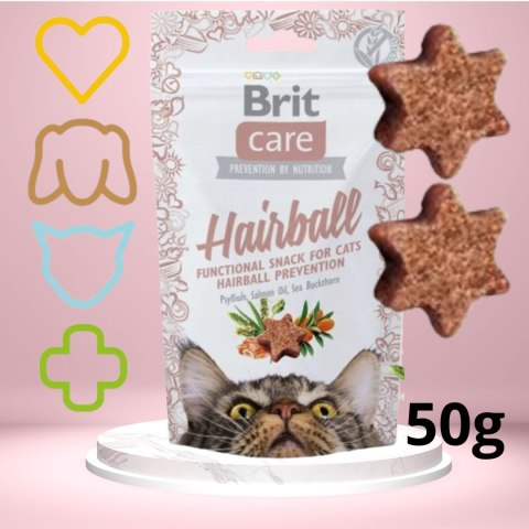 BRIT CARE CAT SNACK HAIRBALL PRZYSMAK SMACZKI DLA KOTA NA ODKŁACZANIE 50G BRIT CARE CAT SNACK HAIRBALL PRZYSMAK SMACZKI DLA KOTA NA ODKŁACZANIE 50G