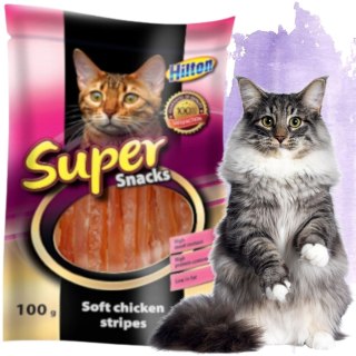 KARMA DLA KOTA NATURALNE PRZYSMAKI HILTON MIEKKIE PASKI Z KURCZAKA 100G